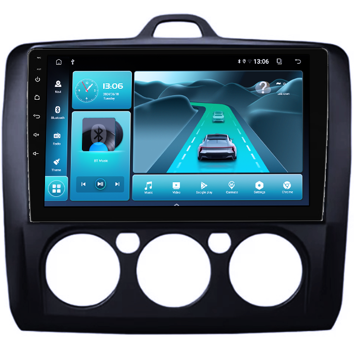(Resigilata) Navigatie dedicata Focus 2004-2011 Clima Manuala, Neagra, 2GB RAM 32GB ROM, Quad Core, Display 9" IPS Full HD, Carplay&Android Auto, Android 14, , Suport camere AHD [2]