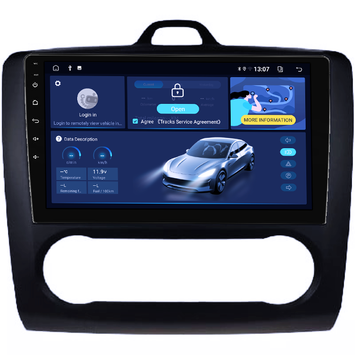 (Resigilata) Navigatie dedicata Focus 2004-2011 Clima Automata, Neagra, 2GB RAM 32GB ROM, Quad Core, Display 9" IPS Full HD, Carplay&Android Auto, Android 14, Suport camere AHD [4]