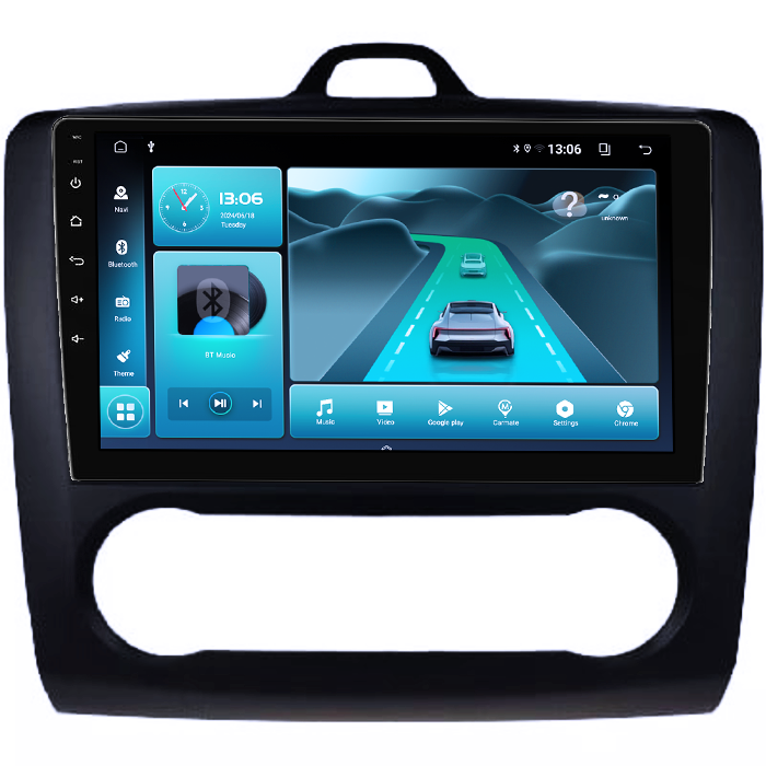 Navigatie dedicata Focus 2004-2011 Clima Automata, Neagra, 8GB RAM 128GB ROM, Octacore, Platforma TS18, Android 14, Display QLED 9”, Suporta camera 360º, DSP, Carplay&Android Auto, SIM 4G, Ventilator [2]