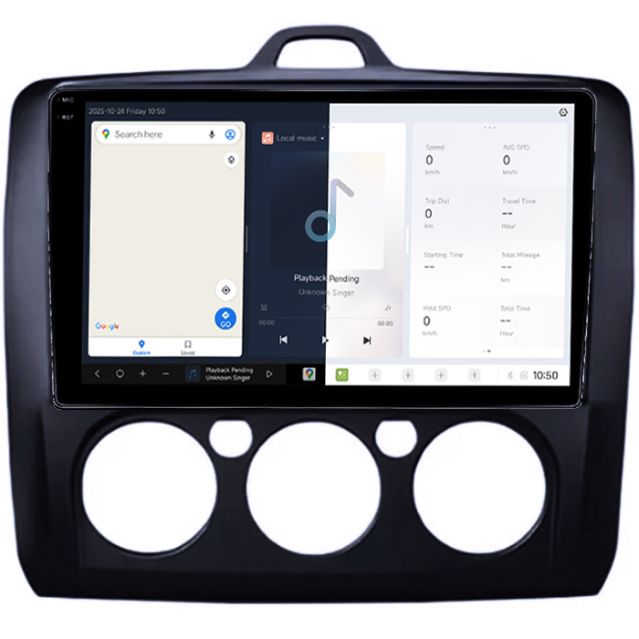Navigatie dedicata Focus 2004-2011 Clima Manuala, Neagra, DUDU3, 4GB RAM 64GB ROM, Octacore, Platforma 8581, Android, Display QLED 9", DSP, Carplay&AndroidAuto [2]