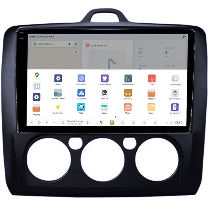 Navigatie dedicata Focus 2004-2011 Clima Manuala, Neagra, DUDU3, 4GB RAM 64GB ROM, Octacore, Platforma 8581, Android, Display QLED 9", DSP, Carplay&AndroidAuto [3]