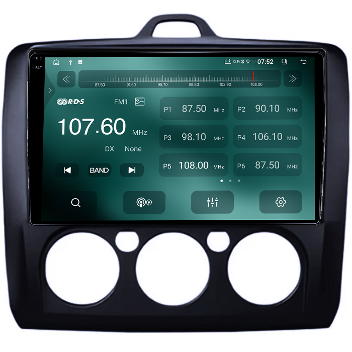 Navigatie dedicata Focus 2004-2011 Clima Manuala, Neagra, 4GB RAM 64GB ROM, Quadcore, Android 14, Display QLED 1K 9", DSP, Carplay&Android Auto, Suport camere AHD [2]