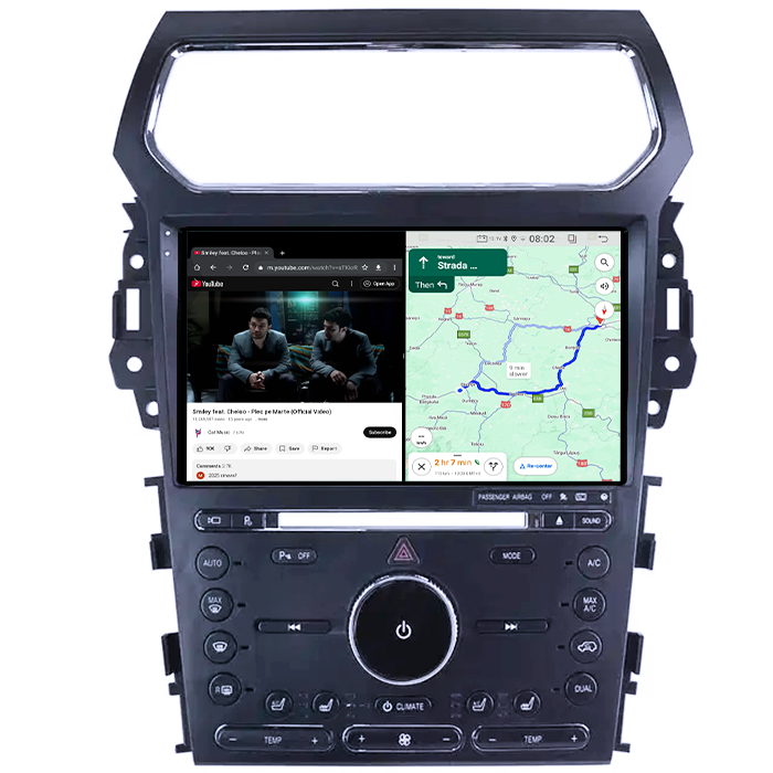 Navigatie dedicata Ford Explorer 2011-2019, 4GB RAM 64GB ROM, Procesor Qualcomm Octacore, Android 14, Rezolutie 2K, Display QLED 9", DSP, Carplay&Android Auto, SIM [4]