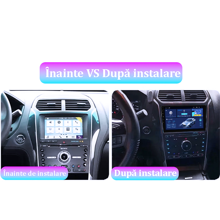 Navigatie dedicata Ford Explorer 2011-2019, 4GB RAM 64GB ROM, Procesor Qualcomm Octacore, Android 14, Rezolutie 2K, Display QLED 9", DSP, Carplay&Android Auto, SIM [5]