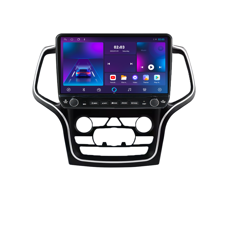Navigatie dedicata Jeep Grand Cherokee 2014-2017 Tesla Cu Butoane Rotative Model 2024, 4GB RAM 64GB ROM, Procesor Quadcore, Android 14, Display QLED 10", DSP, Carplay&AndroidAuto [2]