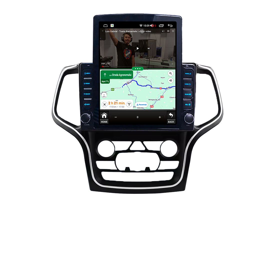Navigatie dedicata Jeep Grand Cherokee 2014-2017 Tesla Style, 4GB RAM 64GB ROM, Procesor Quadcore, Android 14, Display QLED 9.7", DSP, Carplay&Android Auto [5]