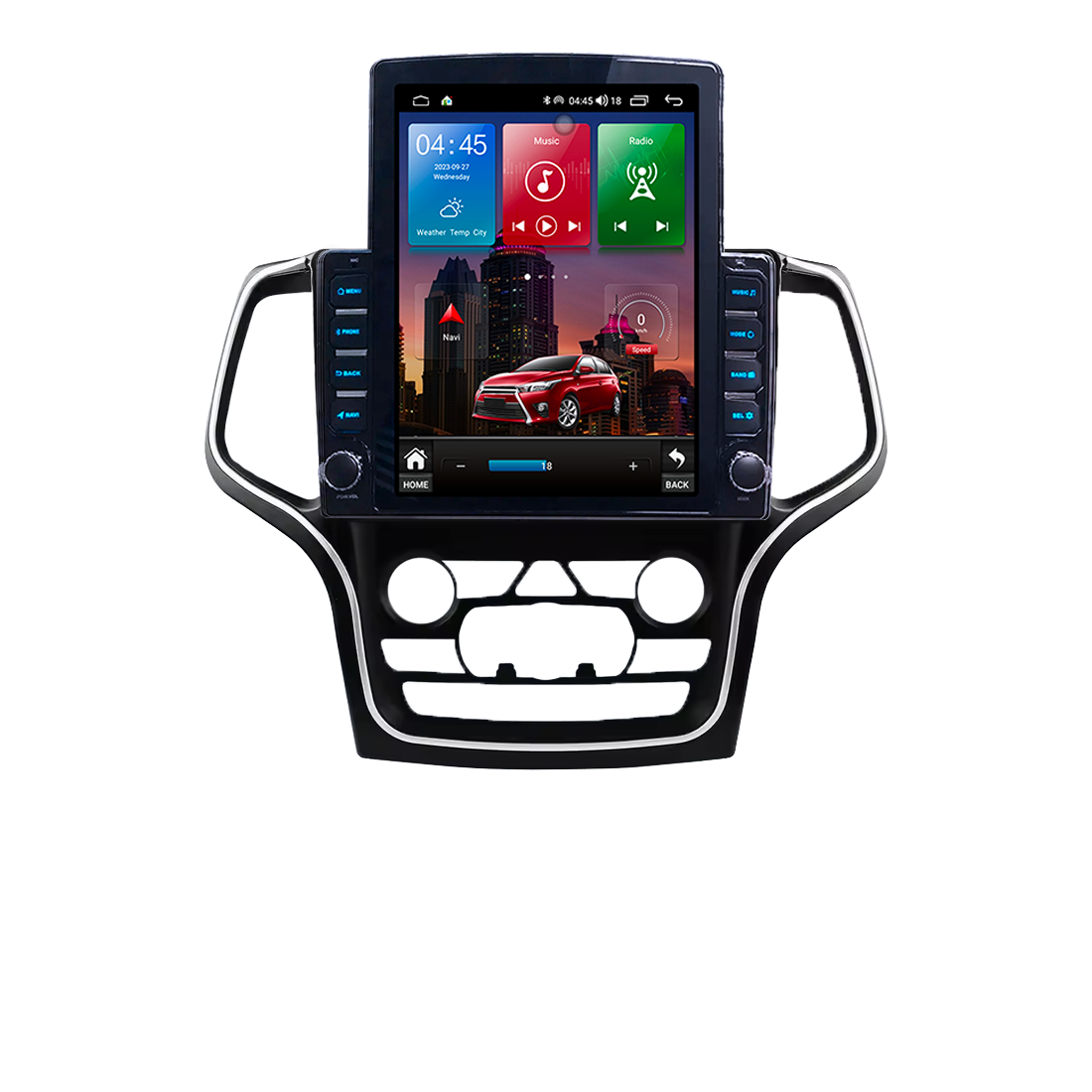 Navigatie dedicata Jeep Grand Cherokee 2014-2017 Tesla Style, 4GB RAM 64GB ROM, Procesor Quadcore, Android 14, Display QLED 9.7", DSP, Carplay&Android Auto [2]