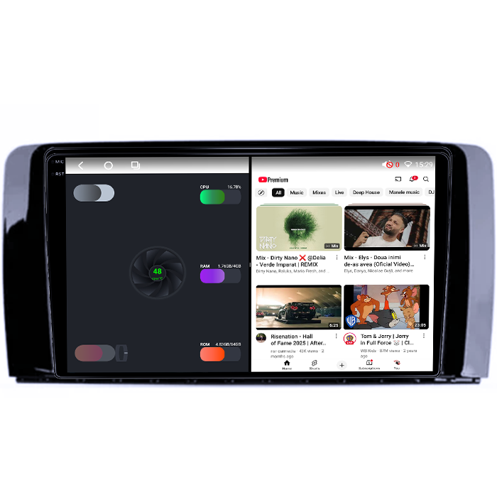 Navigatie dedicata Mercedes R Class W251 2005-2017, 12GB RAM 256GB ROM, Android 14, Rezolutie 2K, Display QLED, 9", DSP, Carplay, Android Auto, Internet, Youtube, Waze, Wi Fi, USB [3]