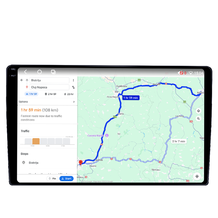 Navigatie dedicata Mercedes Benz W209, W203, 4GB RAM 64GB ROM, Procesor Qualcomm Octacore, Android 14, Rezolutie 2K, Display QLED 9", DSP, Carplay&Android Auto, SIM [6]