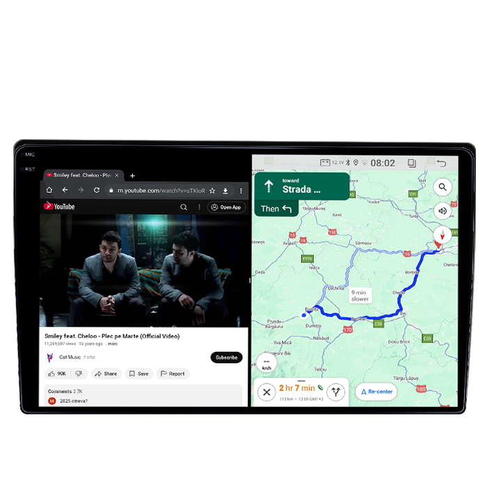 Navigatie dedicata Mercedes Benz W209, W203, 4GB RAM 64GB ROM, Quadcore, Android 14, Display QLED  9", DSP, Carplay&Android Auto, Suport camere AHD [4]