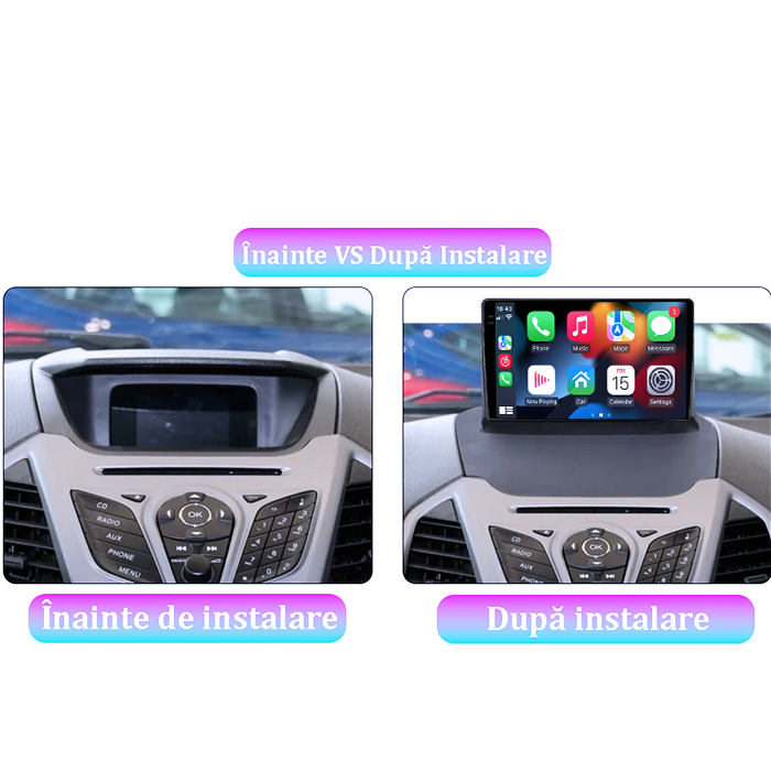 Navigatie dedicata Ford Ecosport 2013-2017, 4GB RAM 64GB ROM, Procesor Qualcomm Octacore, Android 14, Rezolutie 2K, Display QLED 9", DSP, Carplay&Android Auto, SIM 4G [7]