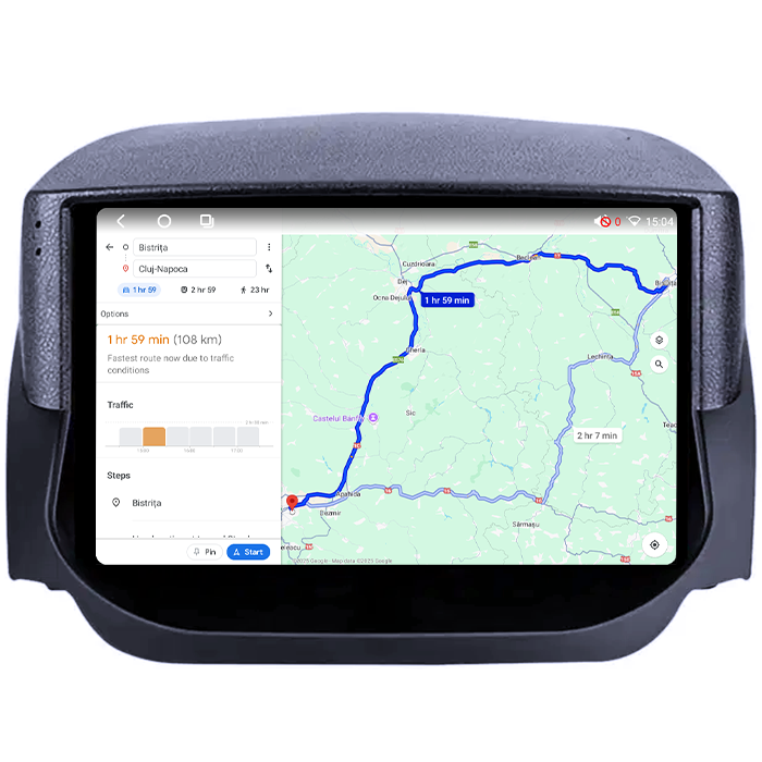 Navigatie dedicata Ford Fiesta 2018+, 4GB RAM 64GB ROM, Octacore, Android 14, Display QLED 1K 9", Carplay&Android Auto, SIM 4G, Ventilator Activ [5]