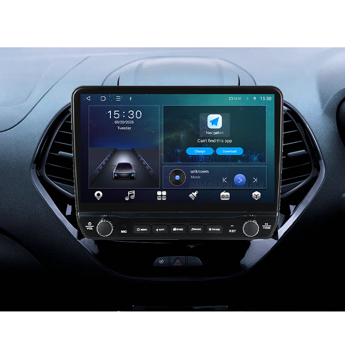 Navigatie dedicata Ford Figo/KA 2015-2018 Tesla cu butoane rotative model 2024, 4GB RAM 64GB ROM, Procesor Quadcore, Android 14, Display QLED 10", DSP, Carplay&Android Auto [5]