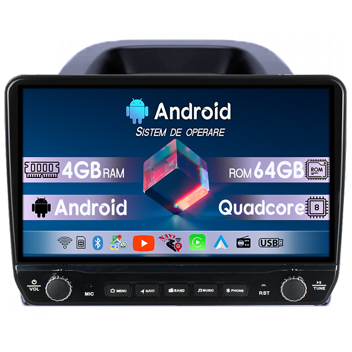 Navigatie dedicata Ford Ecosport 2018-2024 Tesla cu butoane rotative model 2024, 4GB RAM 64GB ROM, Procesor Quadcore, Android 14, Display QLED 10", DSP, Carplay&Android Auto [1]