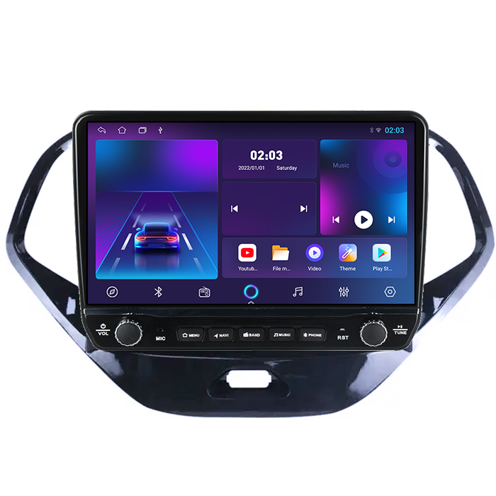 Navigatie dedicata Ford Figo/KA 2015-2018 Tesla cu butoane rotative model 2024, 4GB RAM 64GB ROM, Procesor Quadcore, Android 14, Display QLED 10", DSP, Carplay&Android Auto [6]