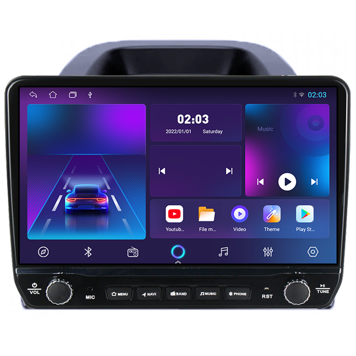 Navigatie dedicata Ford Ecosport 2018-2024 Tesla cu butoane rotative model 2024, 4GB RAM 64GB ROM, Procesor Quadcore, Android 14, Display QLED 10", DSP, Carplay&Android Auto [6]