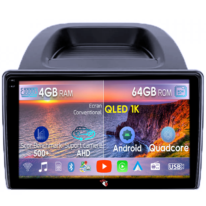 Navigatie dedicata Ford Ecosport 2018-2023, 4GB RAM 64GB ROM, Octacore, Android 14, Display QLED 1K 9", Carplay&Android Auto, SIM 4G, Ventilator Activ [1]
