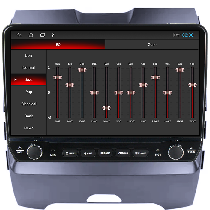 Navigatie dedicata Ford Edge 2015-2018 Tesla cu butoane rotative model 2024, 4GB RAM 64GB ROM, Procesor Quadcore, Android 14, Display QLED 10", DSP, Carplay&Android Auto [2]