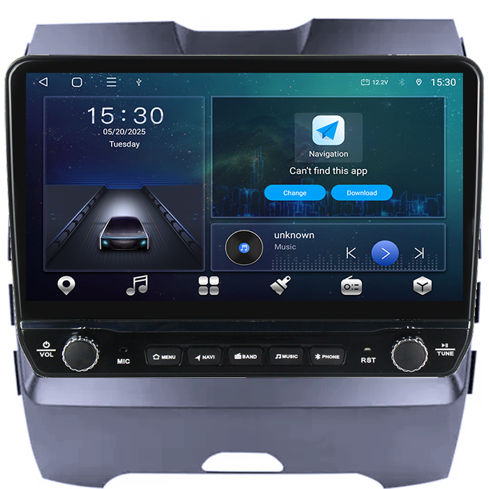 Navigatie dedicata Ford Edge 2015-2018 Tesla cu butoane rotative model 2024, 4GB RAM 64GB ROM, Procesor Quadcore, Android 14, Display QLED 10", DSP, Carplay&Android Auto [7]