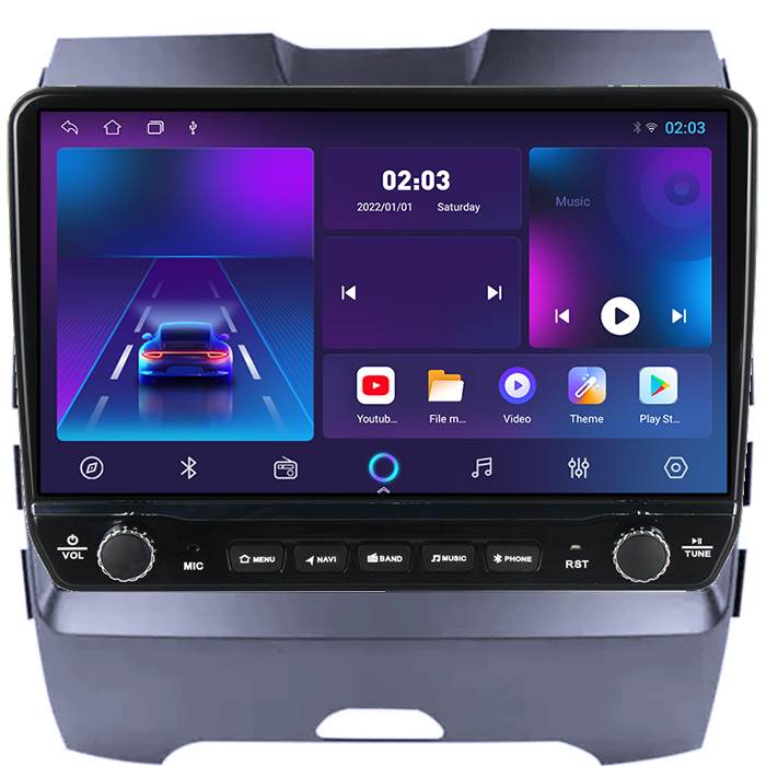 Navigatie dedicata Ford Edge 2015-2018 Tesla cu butoane rotative model 2024, 4GB RAM 64GB ROM, Procesor Quadcore, Android 14, Display QLED 10", DSP, Carplay&Android Auto [6]