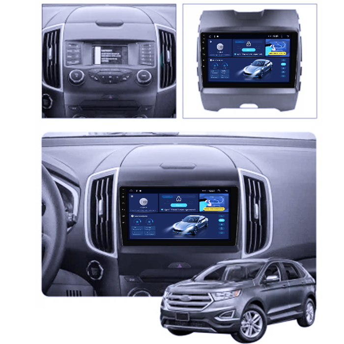 Navigatie dedicata Ford Edge 2015-2018, 4GB RAM 64GB ROM, Octacore, Android 14, Display QLED 1K 9", Carplay&Android Auto, SIM 4G, Ventilator Activ [4]