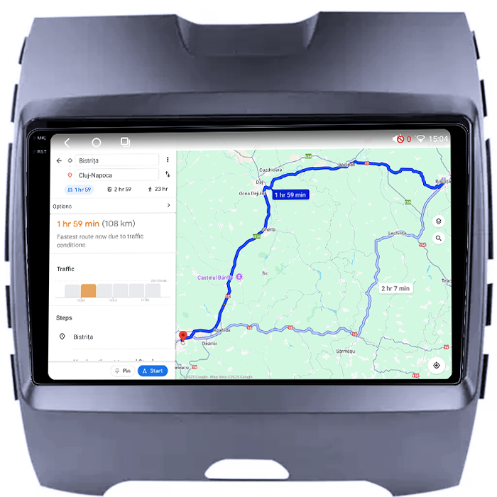 Navigatie dedicata Ford Edge 2015-2018, 4GB RAM 64GB ROM, Octacore, Android 14, Display QLED 1K 9", Carplay&Android Auto, SIM 4G, Ventilator Activ [5]