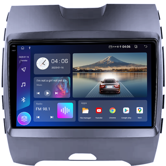 Navigatie dedicata Ford Edge 2015-2018, 4GB RAM 64GB ROM, Quadcore, Android 14, Display QLED 1K 9", DSP, Carplay&Android Auto, Suport camere AHD [3]