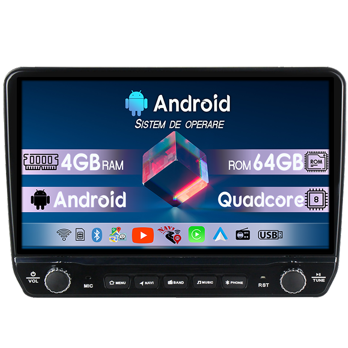 Navigatie dedicata Ford Escape 2000-2007 Tesla cu butoane rotative model 2024, 4GB RAM 64GB ROM, Procesor Quadcore, Android 14, Display QLED 10", DSP, Carplay&Android Auto [1]