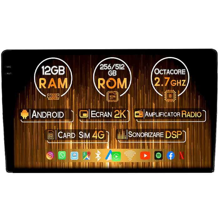 Navigatie dedicata Ford Escape 2000-2007, 12GB RAM 256GB ROM, Android 13, Rezolutie 2K, Display QLED, 9", DSP, Carplay, Android Auto, Internet, Youtube, Waze, Wi Fi, USB [1]
