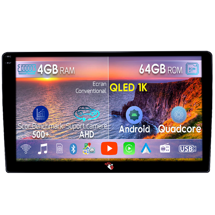 Navigatie dedicata Ford Escape 2000-2007, 4GB RAM 64GB ROM, Octacore, Android 14, Display QLED 1K 9", Carplay&Android Auto, SIM 4G, Ventilator Activ [1]