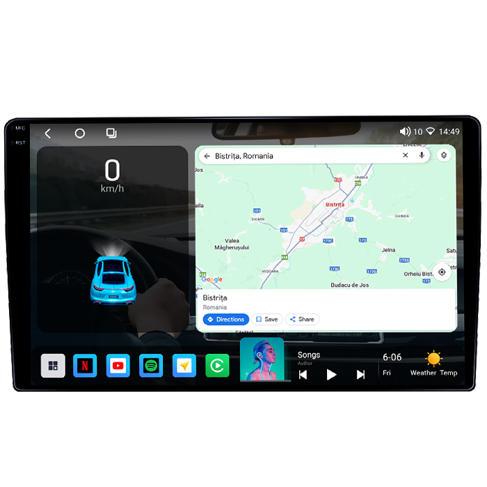 Navigatie dedicata Ford Escape 2000-2007, 4GB RAM 64GB ROM, Octacore, Android 14, Display QLED 1K 9", Carplay&Android Auto, SIM 4G, Ventilator Activ [2]