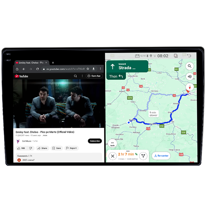 Navigatie dedicata Ford Escape 2000-2007, 4GB RAM 64GB ROM, Quadcore, Android 14, Display QLED 1K 9", DSP, Carplay&Android Auto, Suport camere AHD [4]
