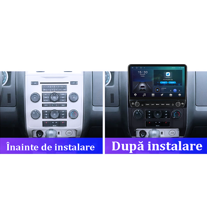 Navigatie dedicata Ford Escape 2007-2012 Tesla cu butoane rotative model 2024, 4GB RAM 64GB ROM, Procesor Quadcore, Android 14, Display QLED 10", DSP, Carplay&Android Auto [5]