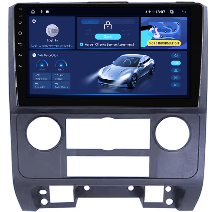 Navigatie dedicata Ford Escape 2007-2012, 4GB RAM 64GB ROM, Octacore, Android 13, Display QLED 9", DSP, Carplay, Android Auto, Internet, Youtube, Waze, WIFI, Bluetooth [4]