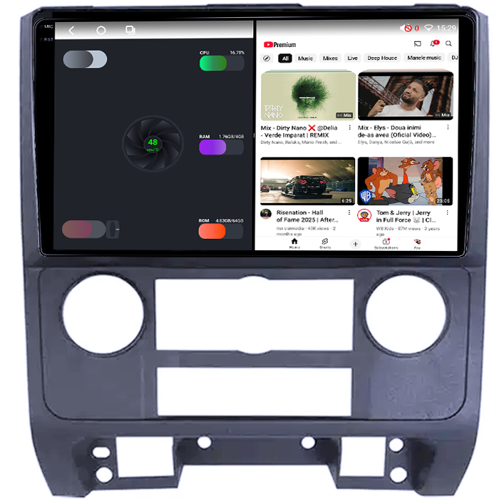 Navigatie dedicata Ford Escape 2007-2012, 4GB RAM 64GB ROM, Octacore, Android 14, Display QLED 1K 9", Carplay&Android Auto, SIM 4G, Ventilator Activ [3]