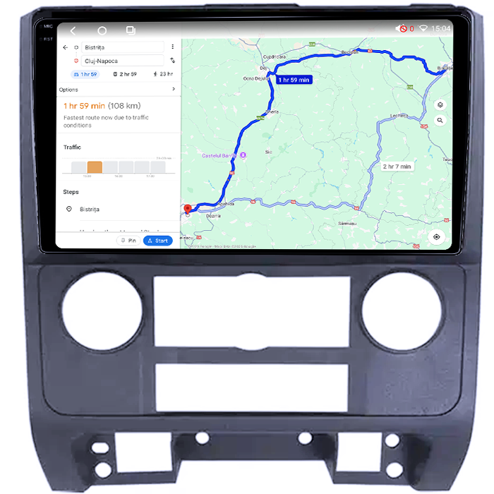 Navigatie dedicata Ford Escape 2007-2012, 4GB RAM 64GB ROM, Octacore, Android 14, Display QLED 1K 9", Carplay&Android Auto, SIM 4G, Ventilator Activ [5]