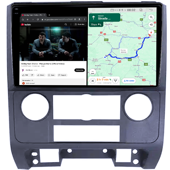 Navigatie dedicata Ford Escape 2007-2012, 4GB RAM 64GB ROM, Quadcore, Android 14, Display QLED 1K 9", DSP, Carplay&Android Auto, Suport camere AHD [5]