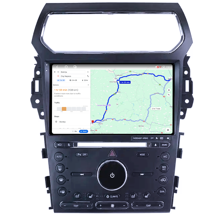 Navigatie dedicata Ford Explorer 2011-2019, 4GB RAM 64GB ROM, Octacore, Android 14, Display QLED 1K 10", Carplay&Android Auto, SIM 4G, Ventilator Activ [5]