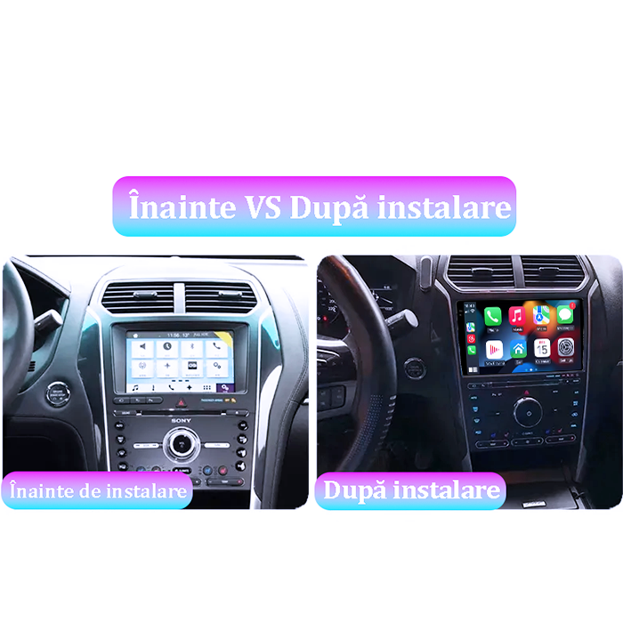 Navigatie dedicata Ford Explorer 2011-2019, 8GB RAM 128GB ROM, Octacore, Platforma TS18, Android 14, Display QLED 9", Suporta camera 360", DSP, Carplay&Android Auto, SIM 4G, Ventilator Activ [6]