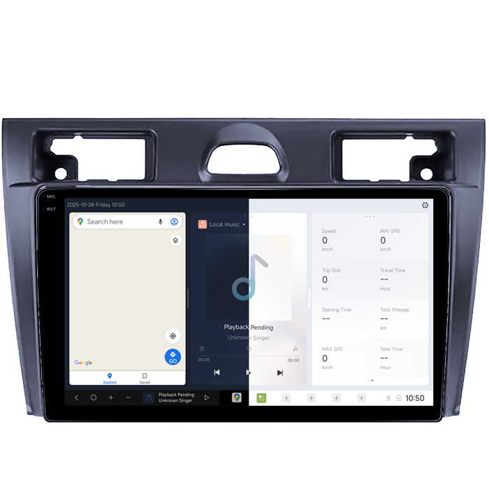 Navigatie dedicata Ford Fiesta Mk5 2002-2008 DUDU3, 4GB RAM 64GB ROM, Octacore, Platforma 8581, Android, Display QLED 9", DSP, Carplay&AndroidAuto [2]