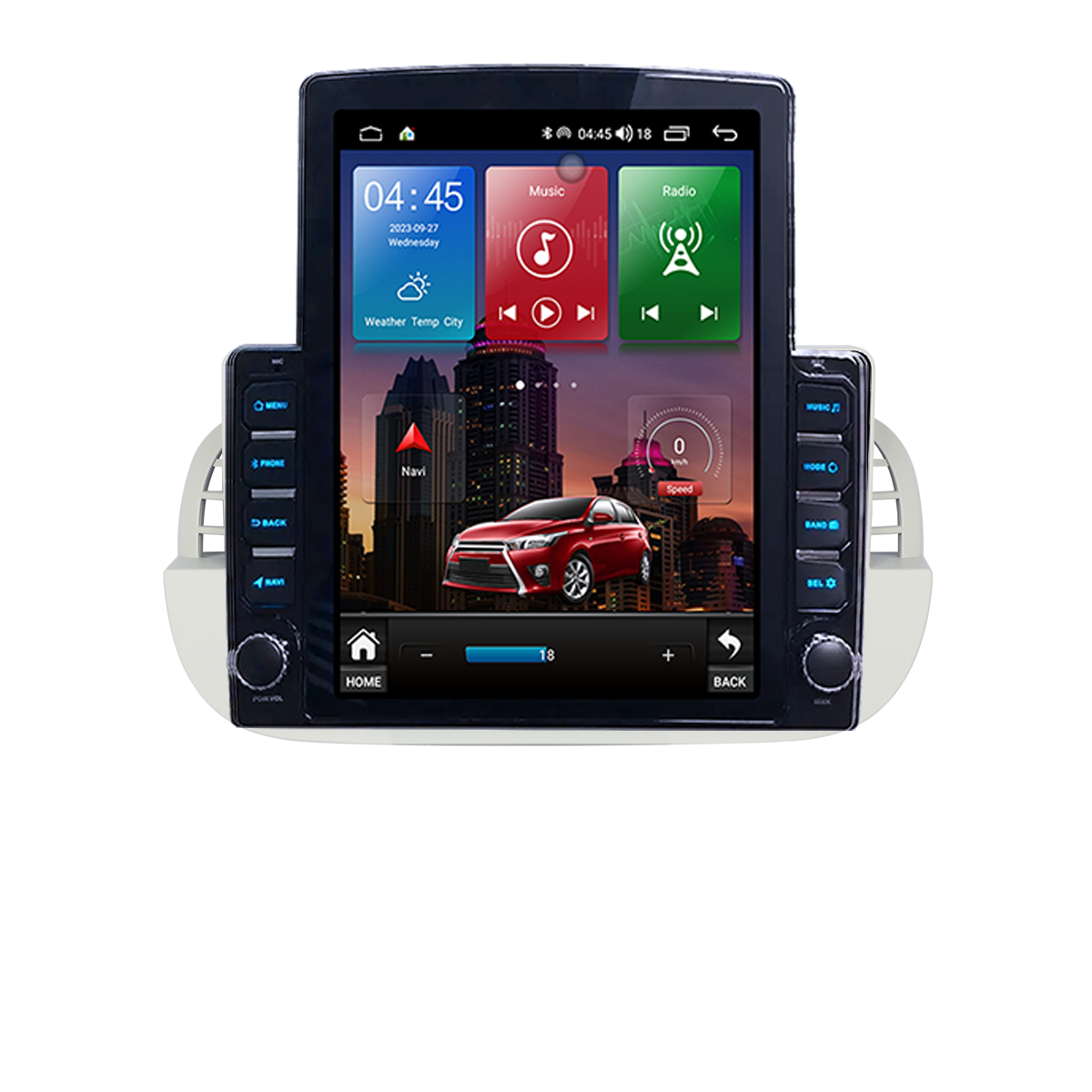 Navigatie dedicata Fiat 2007-2015 500 Beige Tesla Style, ANDROID 13, 9.7 inch , 8+128GB, Internet, Aplicatii, Waze, GPS [2]