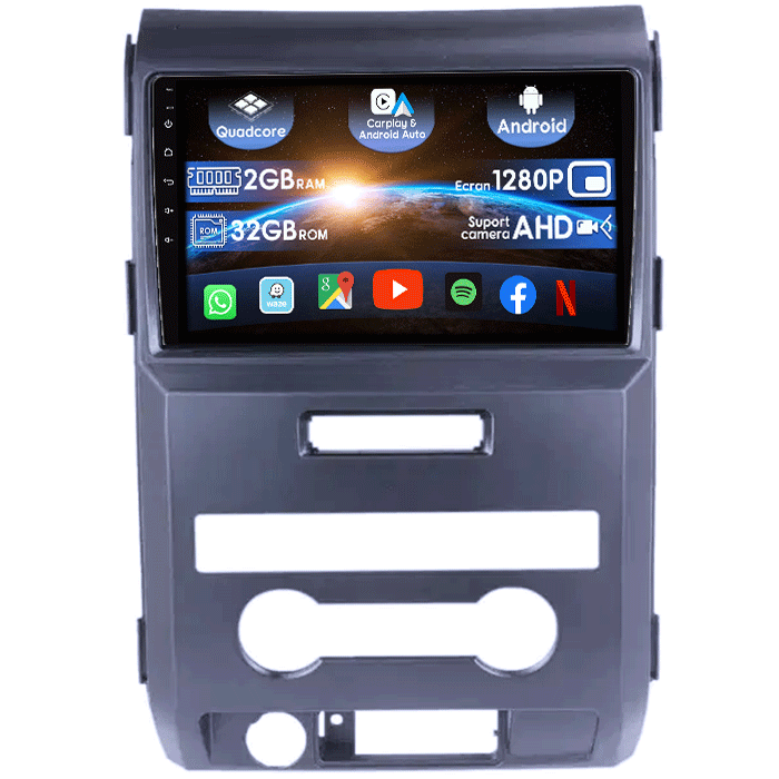 (Resigilata) Navigatie dedicata Ford F150 2008-2014, 2GB RAM 32GB ROM, Quad Core, Display 9" IPS Full HD, Carplay, Android 13, Bluetooth, Magazin Play, Suport camere AHD [1]