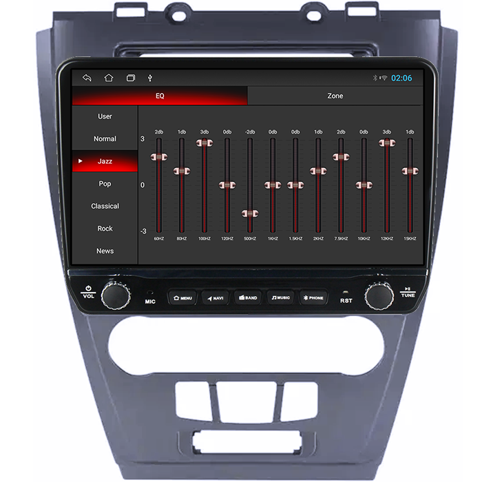 Navigatie dedicata Ford Fusion 2004-2011 Tesla cu butoane rotative model 2024, 4GB RAM 64GB ROM, Procesor Quadcore, Android 14, Display QLED 10", DSP, Carplay&Android Auto [2]