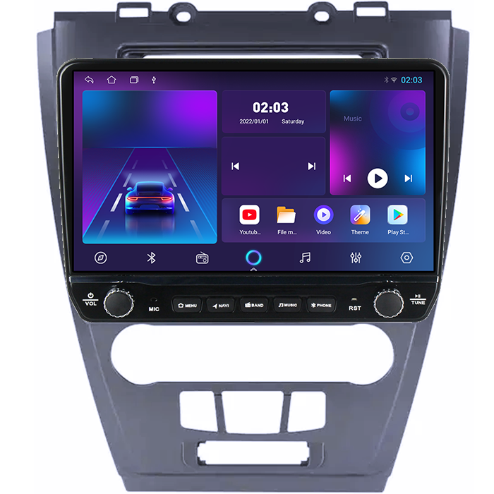 Navigatie dedicata Ford Fusion 2004-2011 Tesla cu butoane rotative model 2024, 4GB RAM 64GB ROM, Procesor Quadcore, Android 14, Display QLED 10", DSP, Carplay&Android Auto [6]