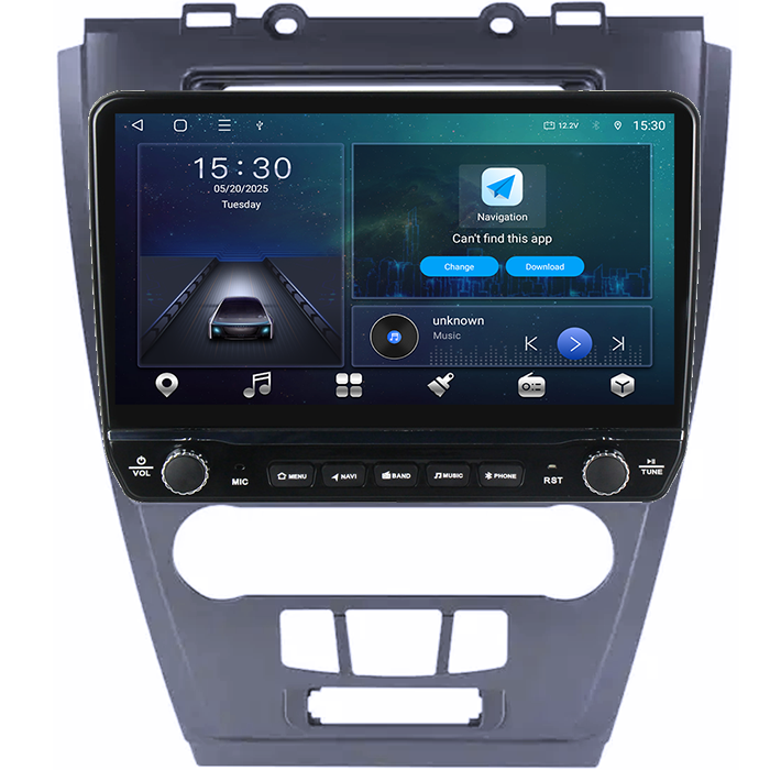 Navigatie dedicata Ford Fusion 2004-2011 Tesla cu butoane rotative model 2024, 4GB RAM 64GB ROM, Procesor Quadcore, Android 14, Display QLED 10", DSP, Carplay&Android Auto [7]