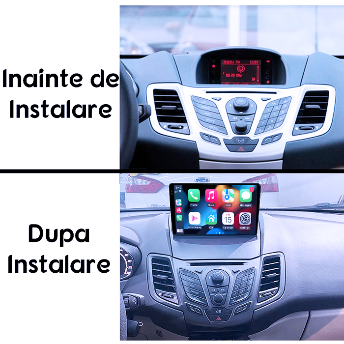 Navigatie dedicata Ford Fiesta 2004-2014, 12GB RAM 256GB ROM, Android 13, Rezolutie 2K, Display QLED, 9", DSP, Carplay, Android Auto, Internet, Youtube, Waze, Wi Fi, USB [5]