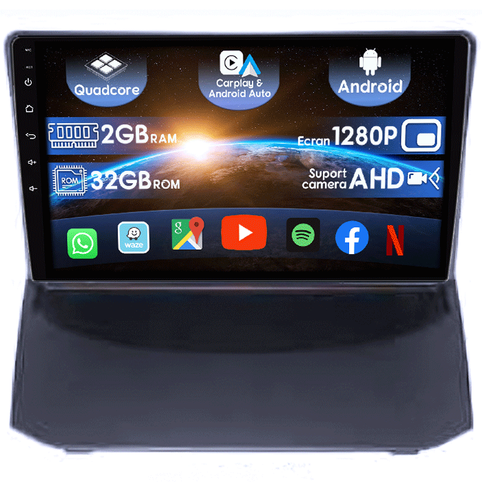 (Resigilata) Navigatie dedicata Ford Fiesta 2004-2014, 2GB RAM 32GB ROM, Quad Core, Display 9" IPS Full HD, Carplay, Android 13, Bluetooth, Magazin Play, Suport camere AHD [1]