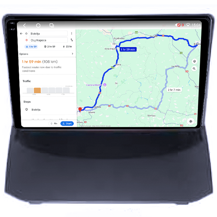 Navigatie dedicata Ford Fiesta 2004-2014, 4GB RAM 64GB ROM, Octacore, Android 14, Display QLED 1K 9", Carplay&Android Auto, SIM 4G, Ventilator Activ [5]