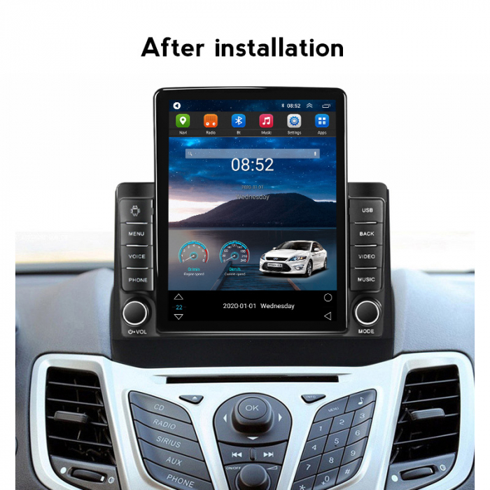 Navigatie dedicata Ford Fiesta 2008-2017 ,Tesla Style, ANDROID 13,Carplay&Android Auto, 10 inch , 8+128GB, Internet, Aplicatii, Waze, Gps [4]