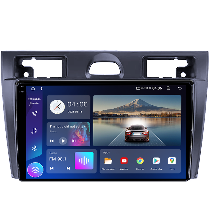 Navigatie dedicata Ford Fiesta Mk5 2002-2008, 4GB RAM 64GB ROM, Quadcore, Android 14, Display QLED 1K 9", DSP, Carplay&Android Auto, Suport camere AHD [3]